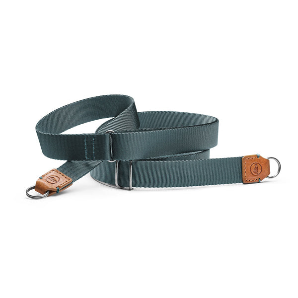 LEICA D-LUX 8 CARRYING STRAP, FABRIC, LEATHER, COGNAC/PETROL
