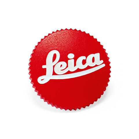 Soft Release Button "LEICA", 12mm, red