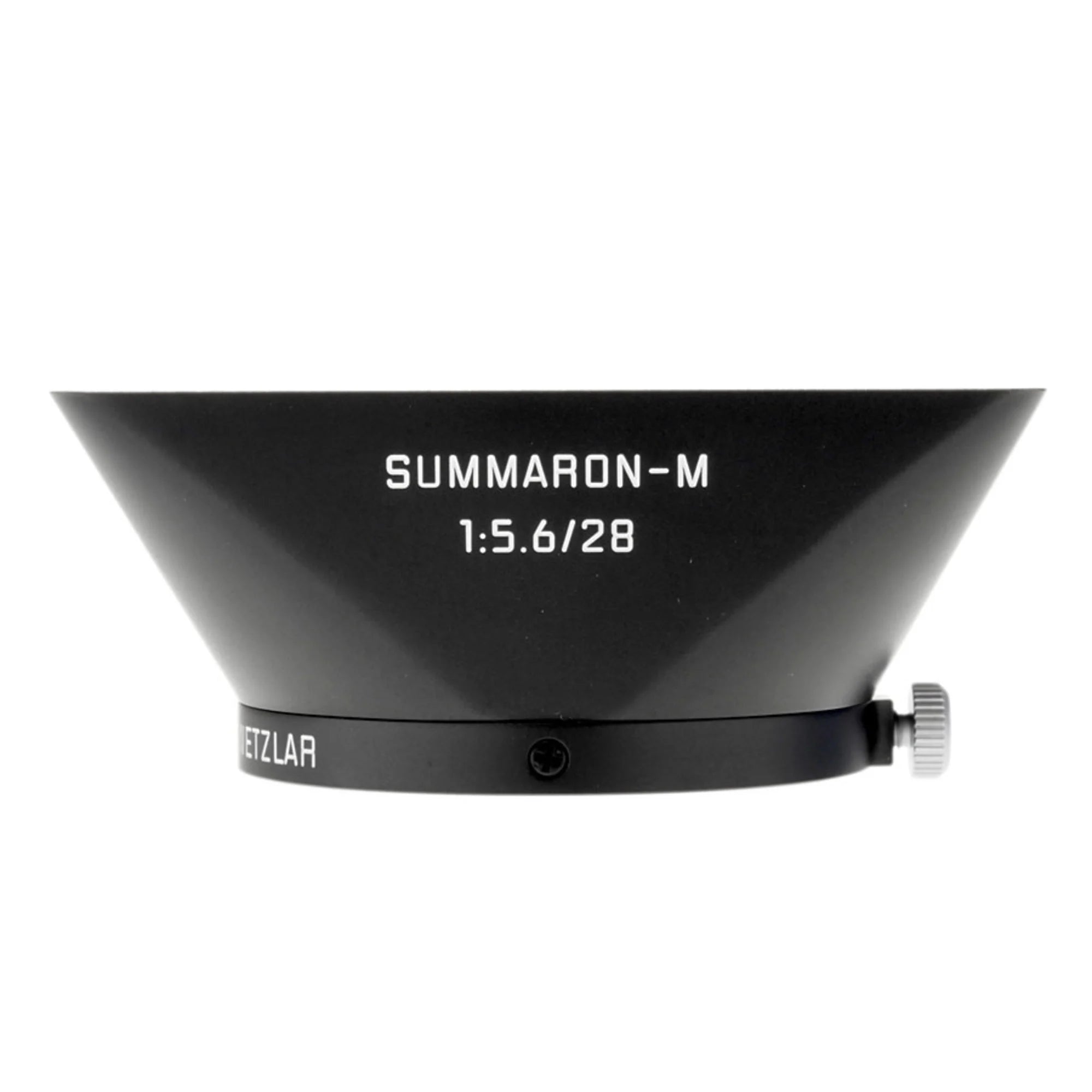 Lens Hood for M 28 f/5.6, brass, black chrome finish