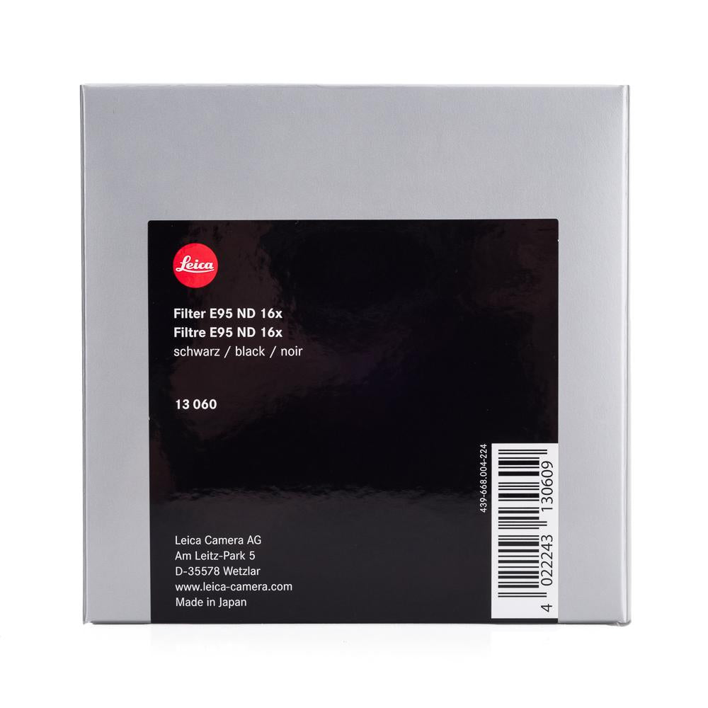 Leica E95 ND 4-stop 16x Filter, Black