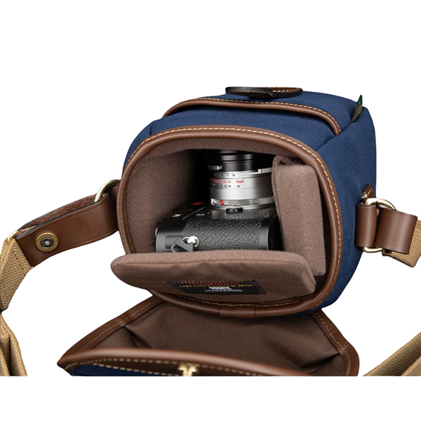 72 Camera Bag - Navy FibreNyte/ Chocolate Leather